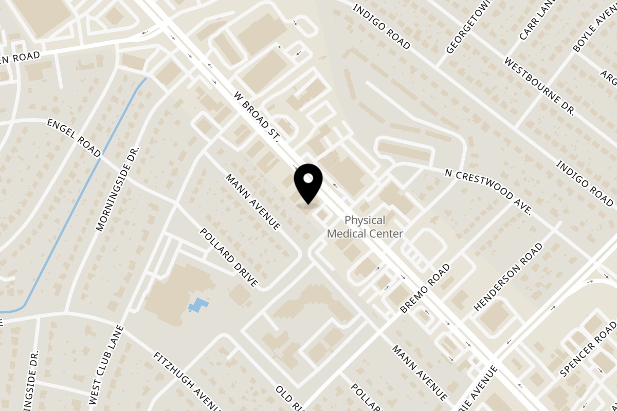 Map showing the location of Mi Cielito Lindo on 6003 W Broad St in Richmond